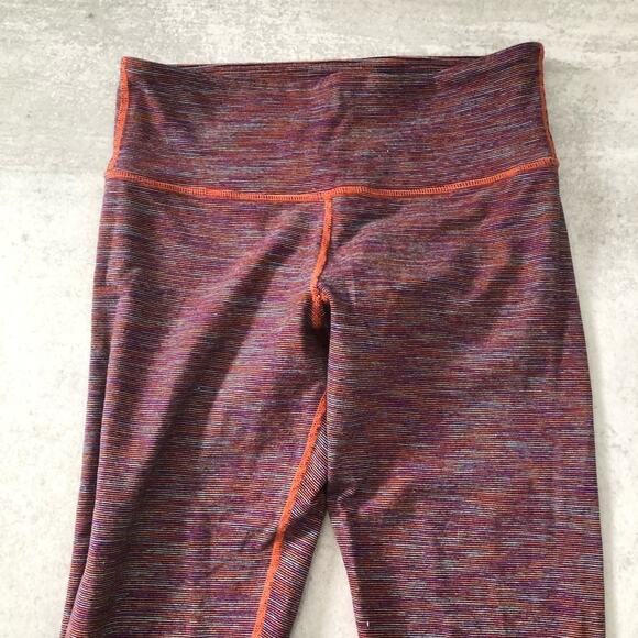 Lululemon Purple Orange Blue Stripe Leggings - Picture 3 of 5